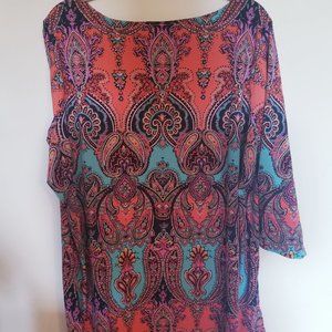 Susan Graver Printed Liquid Knit Tunic